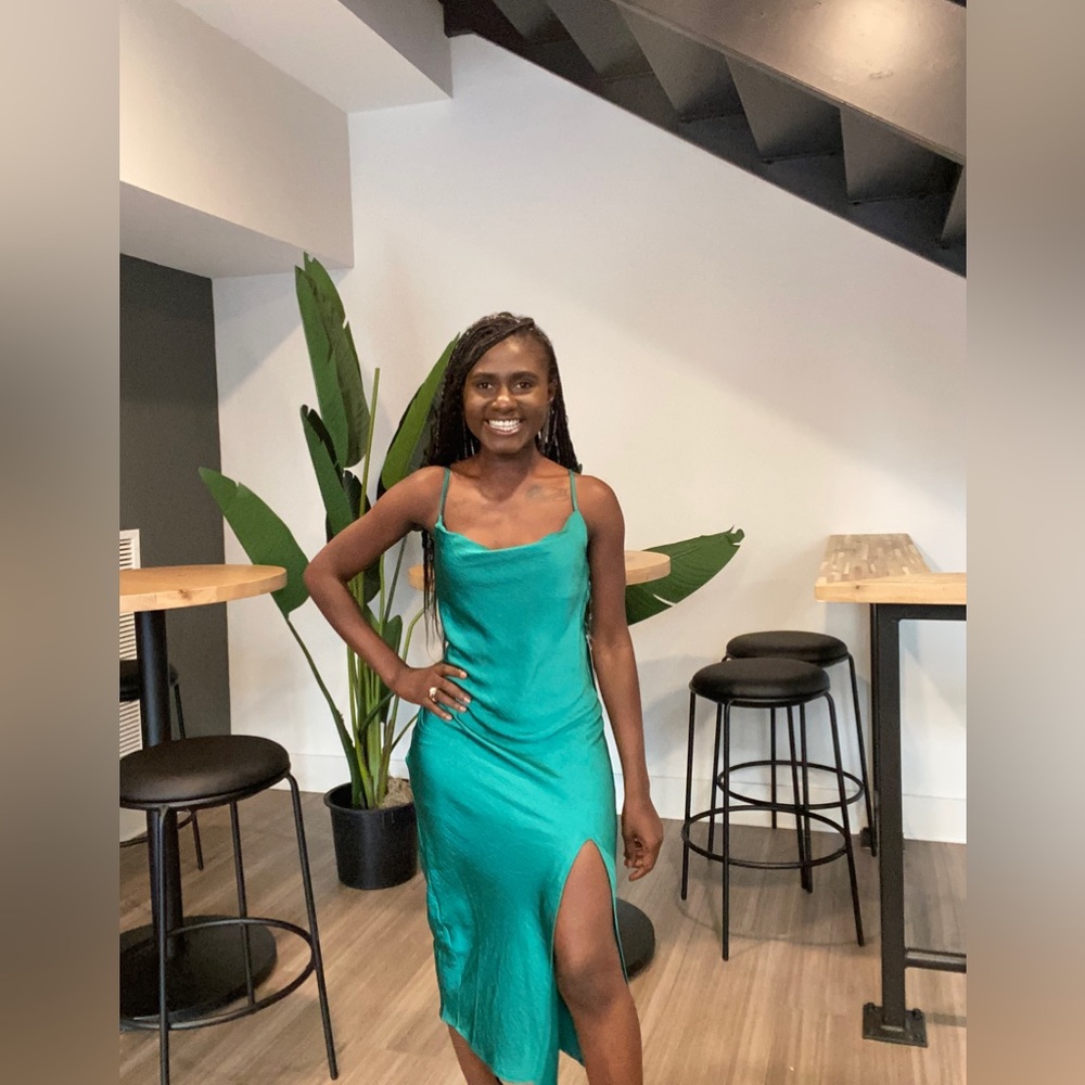 Silk Green Dress